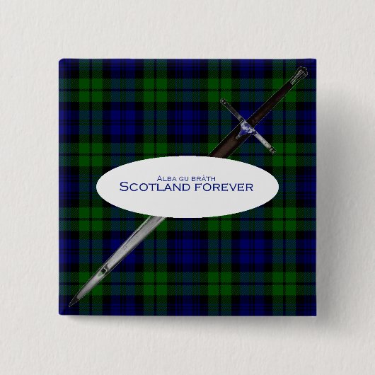 Badge Carré 5 Cm Scotland Forever Alba gu bràth (Devant)