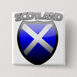 Badge Carré 5 Cm Scotland Retro Glass