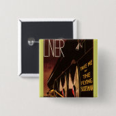 Badge Carré 5 Cm Scotsman de vol de LNER (Devant & derrière)