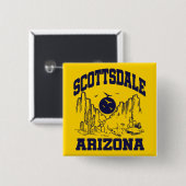 Badge Carré 5 Cm Scottsdale, Arizona (Devant & derrière)