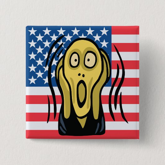 Badge Carré 5 Cm Scream American (Devant)