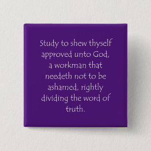 Badge Carré 5 Cm Scripture Quote 2 Timothy 2 15