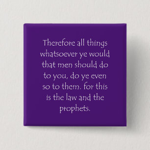 Badge Carré 5 Cm Scripture Quote Matthew 7 12