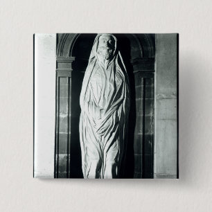 Badge Carré 5 Cm Sculpture en pierre de John Donne dans son linceul