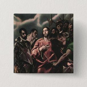 Badge Carré 5 Cm Se dévêtir du Christ