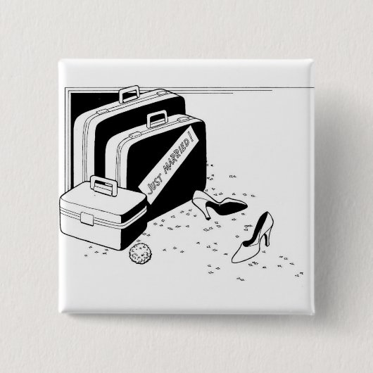 Badge Carré 5 Cm Se marier Classique Spécial Personnalisé (Devant)