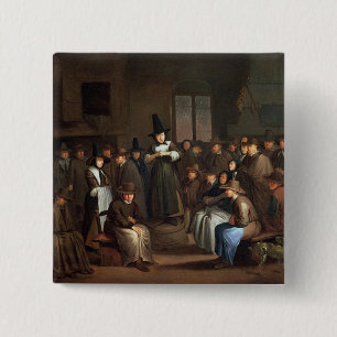 Badge Carré 5 Cm Se réunir de quakers