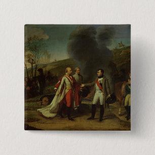 Badge Carré 5 Cm Se réunir entre le napoléon I et le Francis I