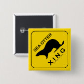 Badge Carré 5 Cm Sea Otter Xing (Devant & derrière)