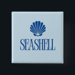 Badge Carré 5 Cm Seashell<br><div class="desc">🖤</div>