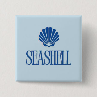 Badge Carré 5 Cm Seashell