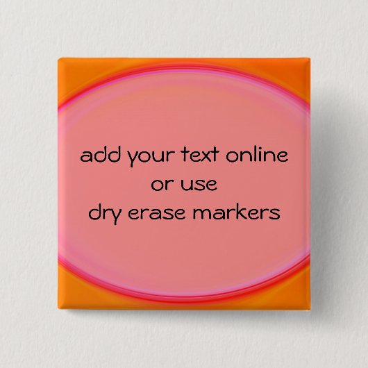 Badge Carré 5 Cm séchez le bouton d'effacement (Devant)