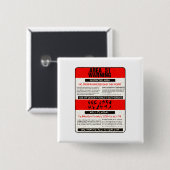 Badge Carré 5 Cm Secteur 51 avertissant (Devant & derrière)