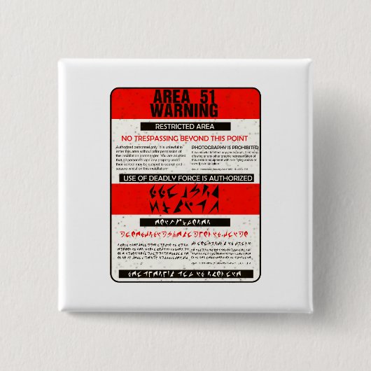 Badge Carré 5 Cm Secteur 51 avertissant (Devant)