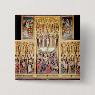 Badge Carré 5 Cm Section centrale du retable d'Ambierle