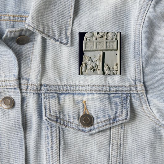 Badge Carré 5 Cm Section d'un diptyque (En situation)