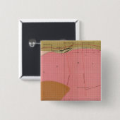 Badge Carré 5 Cm Section horizontale du Lode Comstock Sud (Devant & derrière)