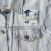 Badge Carré 5 Cm Section transversale de station spatiale actionnée (En situation)