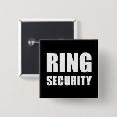 Badge Carré 5 Cm Sécurité d'anneau de mariage (Devant & derrière)