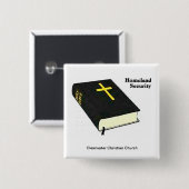 Badge Carré 5 Cm Sécurité de patrie (Devant & derrière)