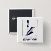 Badge Carré 5 Cm Sécurité première (Devant & derrière)