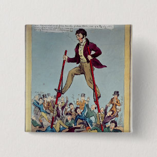 Badge Carré 5 Cm Seigneur John Stalking au-dessus du Boroughmongers