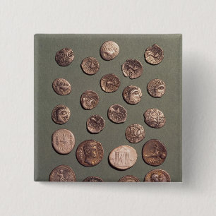 Badge Carré 5 Cm Sélection celtique et pièces de monnaie romaines
