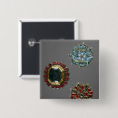 Badge Carré 5 Cm Sélection des broches de costume (Devant & derrière)
