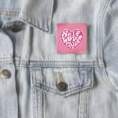 Badge Carré 5 Cm Self Love Club (En situation)