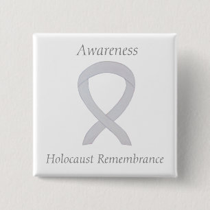 Badge Carré 5 Cm Sensibilisation à la mémoire de l'Holocauste Ép