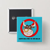 Badge Carré 5 Cm Sensibilisation à l'intimidation : laissez l'intim (Devant & derrière)