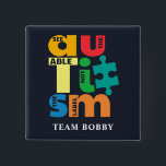 Badge Carré 5 Cm Sensibilisation sur l'autisme Voir La capacité pas<br><div class="desc">Pour beaucoup de gens, la Sensibilisation sur l'autisme arrive chaque avril, pour d'autres, la conscience est quotidienne. Cette conception de support de Sensibilisation sur l'autisme dit Voir l'Able pas l'Autisme Étiquette. Portez-le avec fierté et montrez au monde que vous soutenez et que vous êtes fier d'être un défenseur. Parfait pour...</div>