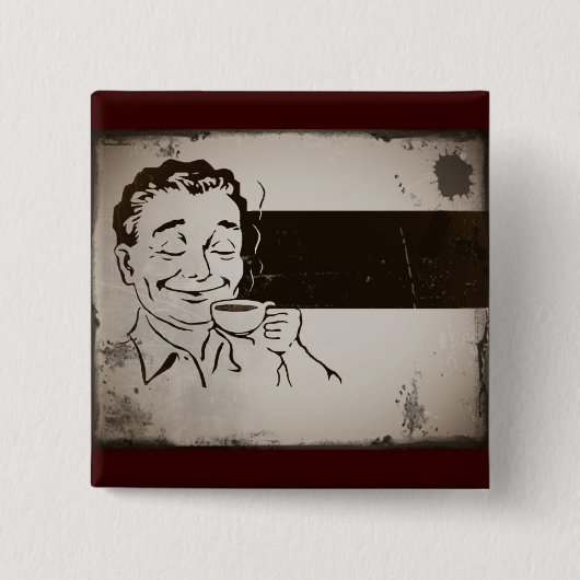 Badge Carré 5 Cm Sentez Le Café (Devant)
