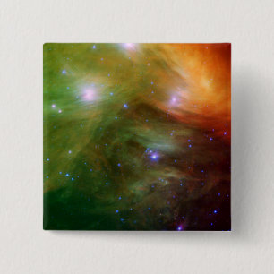 Badge Carré 5 Cm Sept Soeurs Pleiades Stars Space