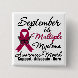 Badge Carré 5 Cm September is Multiple Myeloma Awareness Month v2