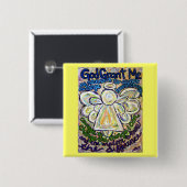 Badge Carré 5 Cm Serenity Prière Angel Peinture Pendentif (Devant & derrière)