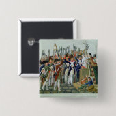 Badge Carré 5 Cm Serment des secteurs, février 1790 (Devant & derrière)