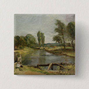Badge Carré 5 Cm Serrure de Flatford, 1810-11 (huile sur le papier