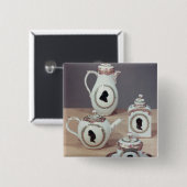 Badge Carré 5 Cm Service de thé de Meissen (Devant & derrière)