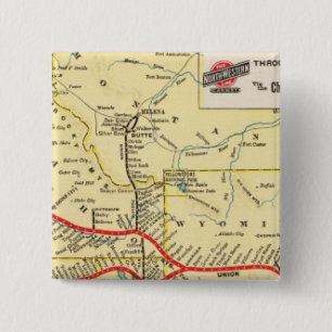 Badge Carré 5 Cm Service ferroviaire de Chicago