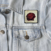 Badge Carré 5 Cm S'est levé le bouton de TTV (En situation)