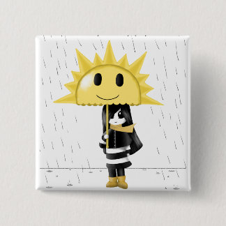 Badge Carré 5 Cm Seulement heureux