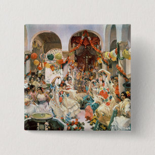 Badge Carré 5 Cm Séville (huile sur la toile)