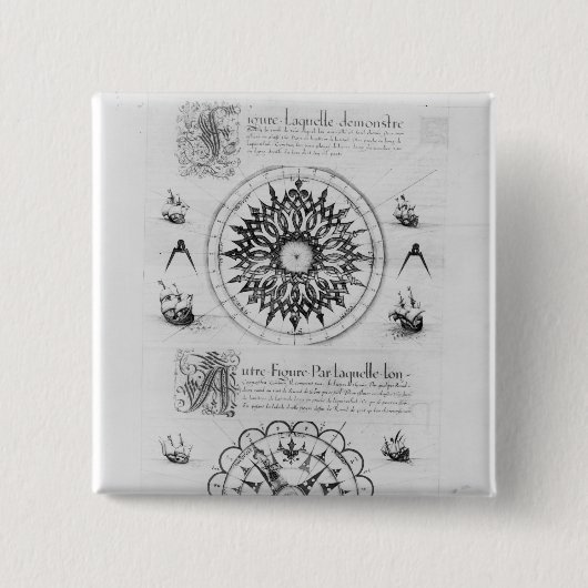 Badge Carré 5 Cm Sextant (Devant)