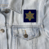 Badge Carré 5 Cm Shalom (En situation)