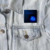 Badge Carré 5 Cm SHALOM… Boutons religieux (En situation)