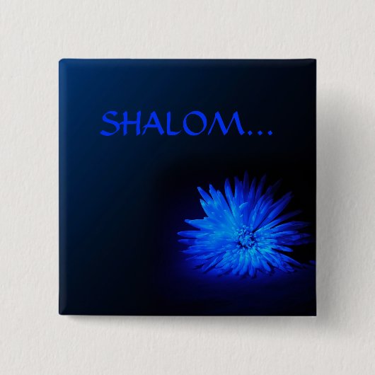 Badge Carré 5 Cm SHALOM… Boutons religieux (Devant)