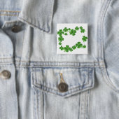 Badge Carré 5 Cm Shamrock (En situation)