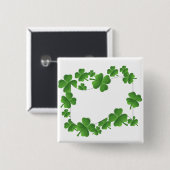 Badge Carré 5 Cm Shamrock (Devant & derrière)