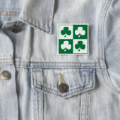 Badge Carré 5 Cm Shamrock (En situation)